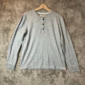 Rag & Bone Henley T shirt Heather Gray Men's L Large Standard Issue